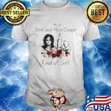 I'm a wine and alice cooper kind of girl flowers shirt