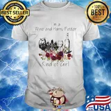 I'm a wine and harry potter kind of girl flowers shirt