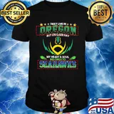 I may live in oregon but on game day my heart and soul belongs to seahawks football shirt