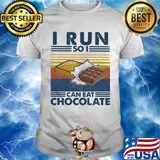 I run so i can eat chocolate vintage retro shirt