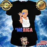 Independence day trump glasses merica s Ladies tee