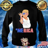 Independence day trump glasses merica s Sweater