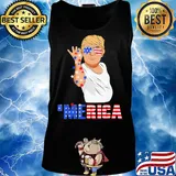 Independence day trump glasses merica s Tank top