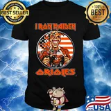 Iron maiden baltimore orioles american flag independence day shirt