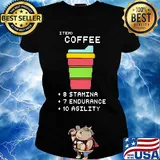 Item coffee 8 stamina 7 endurance 10 agility s Ladies tee