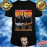James bond movie years of 1962 2020 007 thank you for the memories signatures shirt