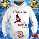 Just a German Girl Living In A British World Red Shirt Hoodie