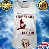Just a German Girl Living In A British World Red Shirt Tank top