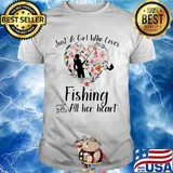 Just a girl who loves fishing with all her heart shirt