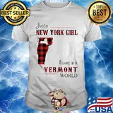 Just a new york girl living in a vermont world map shirt