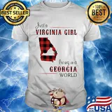 Just a virginia girl living in a georgia world map shirt