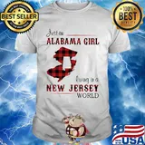 Just an alabama girl living in a new jersey world map shirt