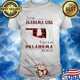 Just an alabama girl living in an oklahoma world map shirt