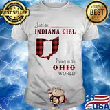 Just an indiana girl living in an ohio world map shirt