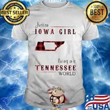 Just an iowa girl living in a tennessee world map shirt