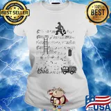 Ladder Fireman Fire Music Note Shirt Ladies tee