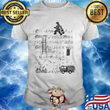 Ladder Fireman Fire Music Note Shirt