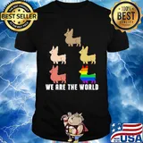 Lgbt corgi we are the world shirt