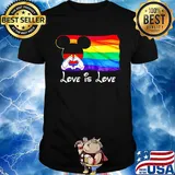 Lgbt flag mickey mouse love is love shirt