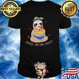 LGBT sloth free mom hugs shirt