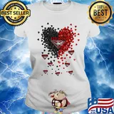 Love essendon bombers logo hearts s Ladies tee
