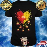 Love gold coast suns logo hearts light shirt
