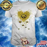 Love iowa hawkeyes logo hearts shirt