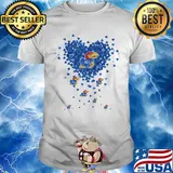 Love kansas jayhawk ku hearts shirt