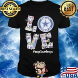 Love my dallas cowboys football team players signatures shirt
