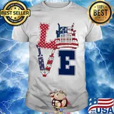 Love trucker american flag independence day shirt