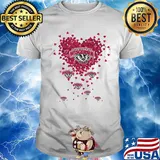 Love university of wisconsin logo hearts shirt