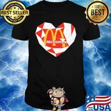 Mcdonald's logo heart diamond shirt
