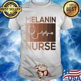 Melanin Nurse Medical Stethoscope Black Lives Matter Shirt