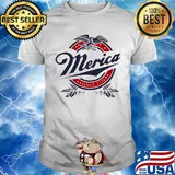 Merica since 1776 eagles logo shirt