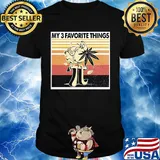 My 3 favorite things chicken weed vintage retro shirt