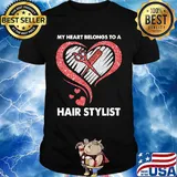 My heart belongs to a hair stylist diamond shirt
