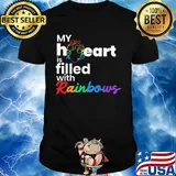 My heart is filled with rainbows LGBT shirt