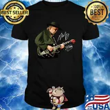 Neil young playing guitar signature art shirt
