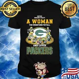 Never underestimate a woman who understands football and loves green bay packers signatures shirt
