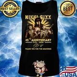 Nikki sixx 45th anniversary 1975 2020 thank you for the memories signatures s Tank top