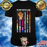 No One Fights Alone Black Lives Matter LGBT Shirt