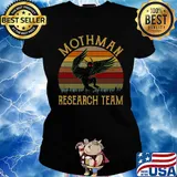 Official Mothman Research Team Vintage Retro Shirt Ladies tee