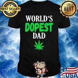 Official World's dopest dad weed shirt