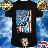 Oklahoma city thunder american flag independence day shirt