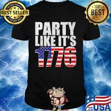 Party like it's 1776 american flag independence day shirt