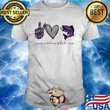 Peace love bite me fishing shirt
