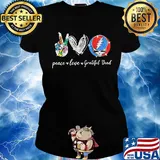 Peace love grateful dead diamond s Ladies tee