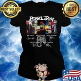 Pearl jam band members signatures logo s Ladies tee
