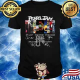 Pearl jam band members signatures logo shirt