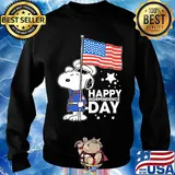 Police snoopy american flag happy independence day s Sweater